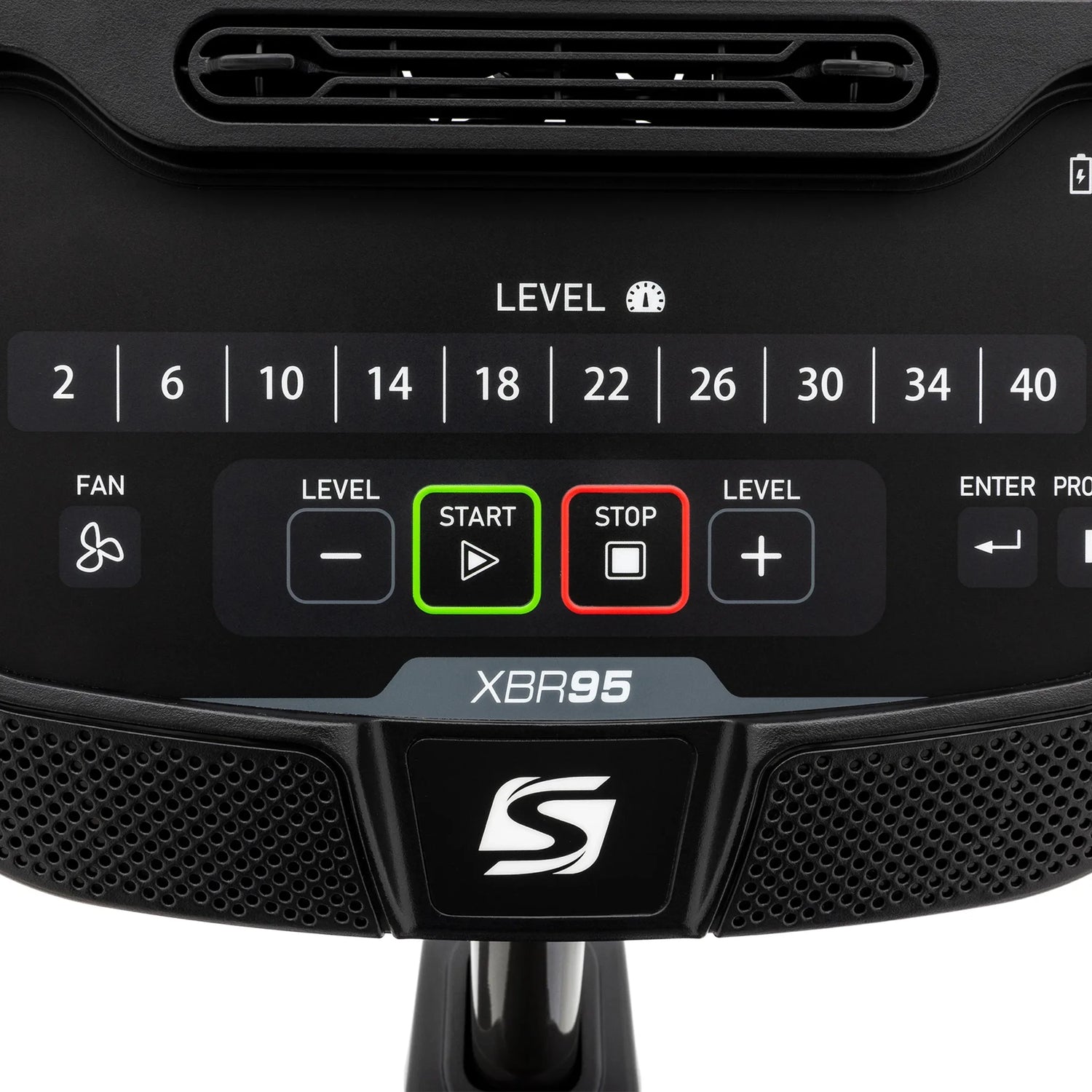 Spirit Fitness XBR95 residential grade recumbent bike with LCD display and adjustable seat