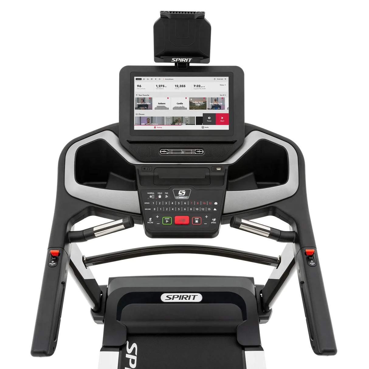 Spirit Fitness XT685 residential grade treadmill with touchscreen display monitor