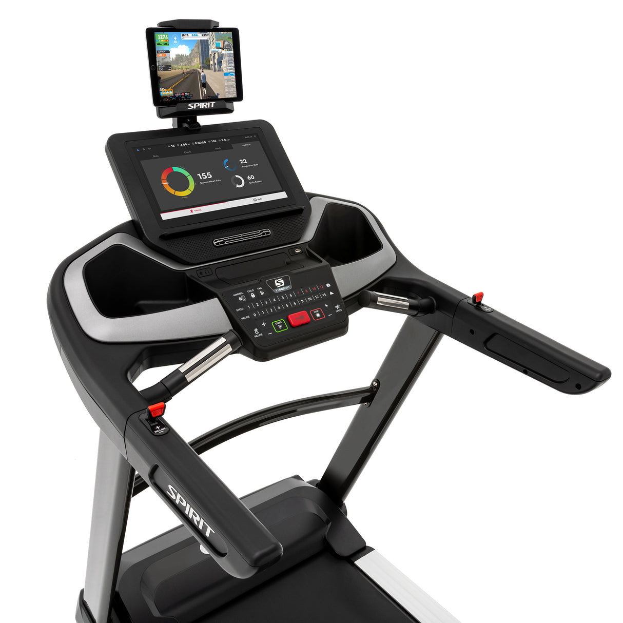 Spirit Fitness XT685 residential grade treadmill with touchscreen display monitor