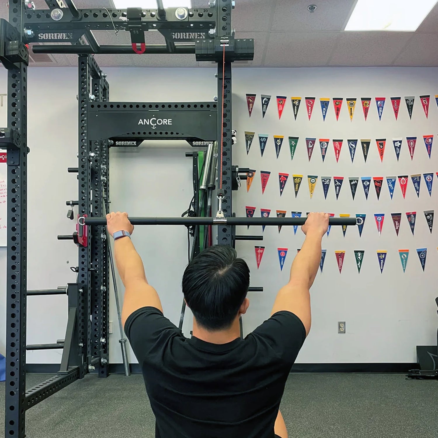 ANCORE adjustable portable cable column straight bar attachment