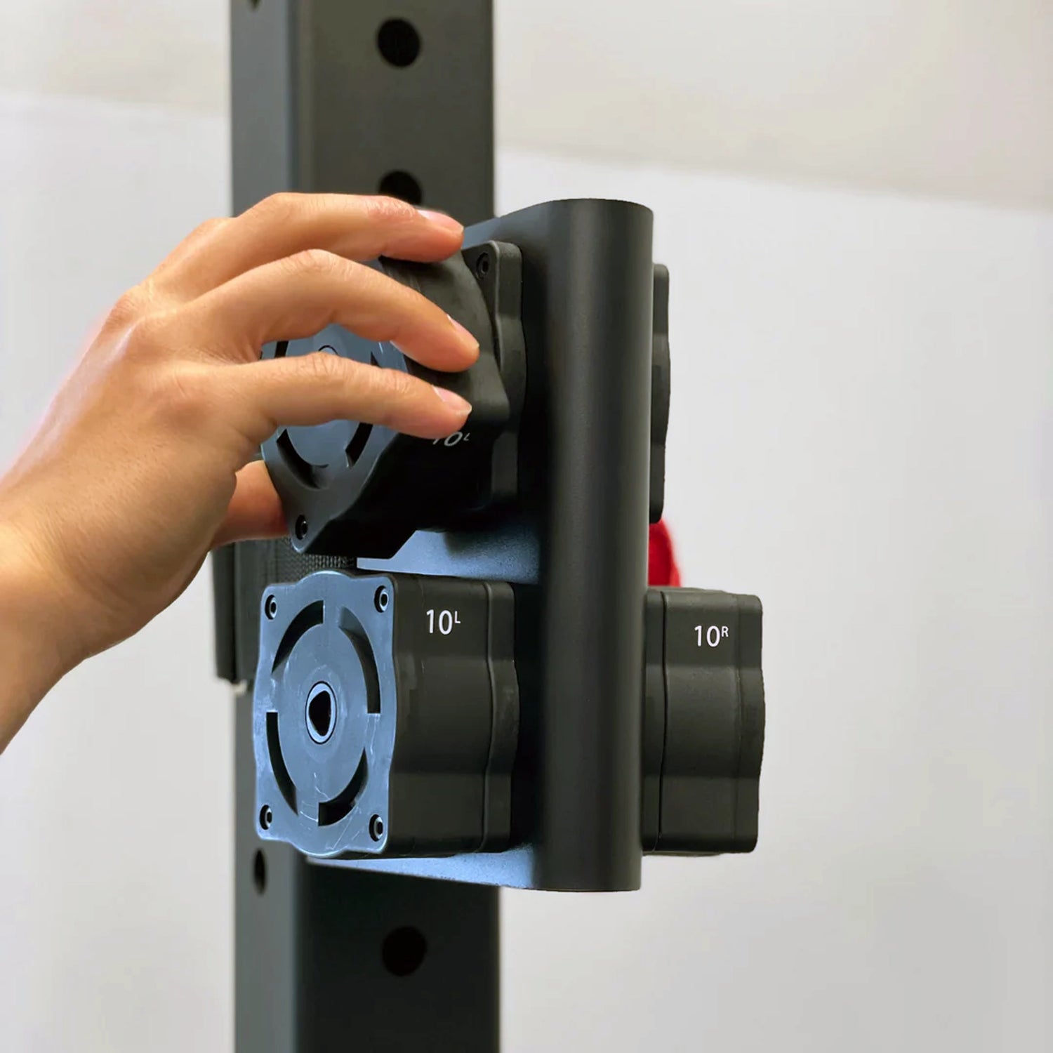 Rack-mounted ANCORE portable adjustable cable column weight storage