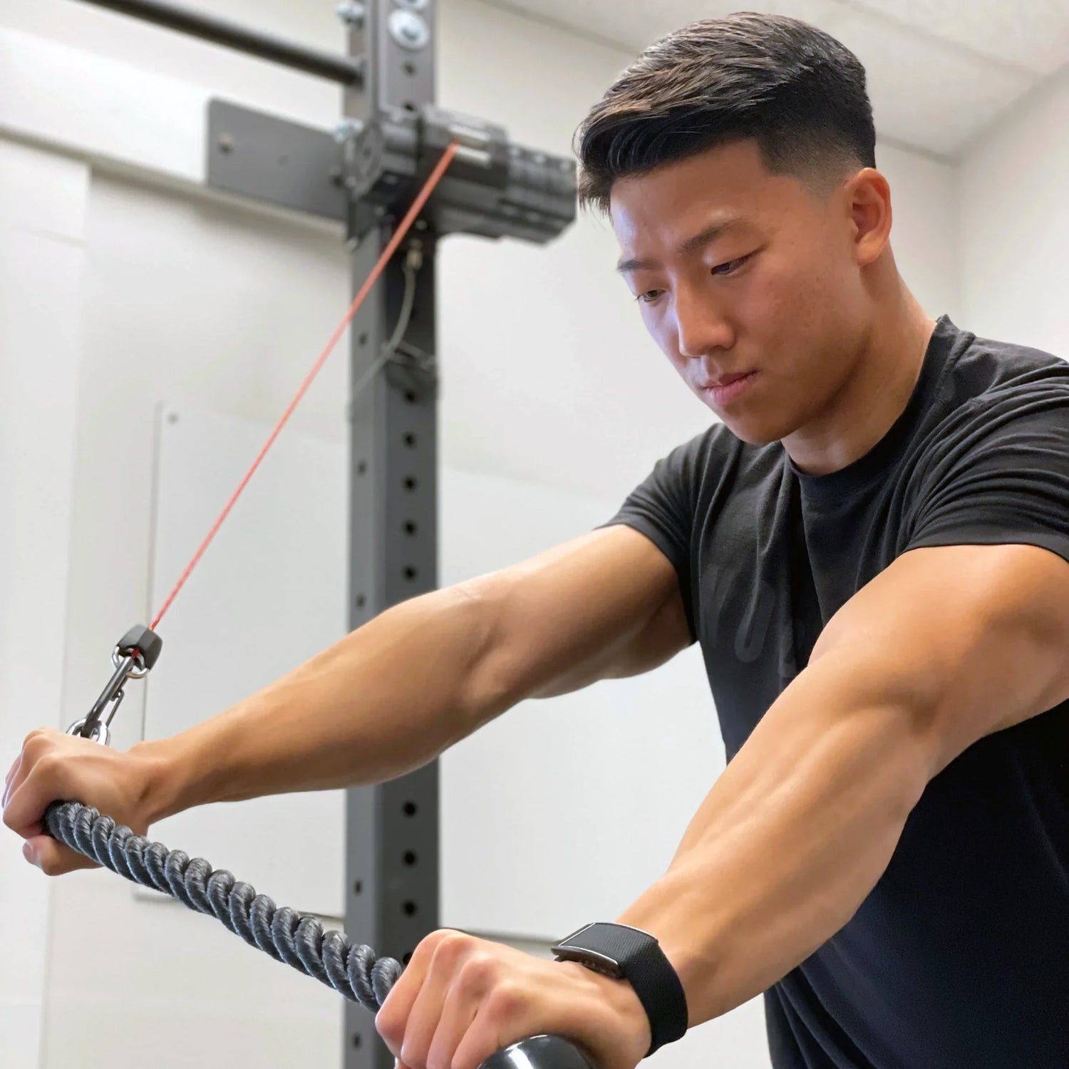 ANCORE adjustable portable cable column triceps pulldown rope attachment