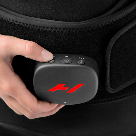 Pad which wraps around your back to provide heat and vibration therapy to increase circulation and decrease pain