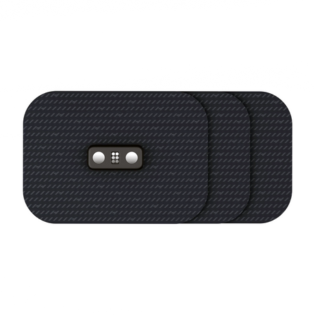 Sticky pad which goes between your skin and the Venom Go heat and vibration therapy device built by Hyperice