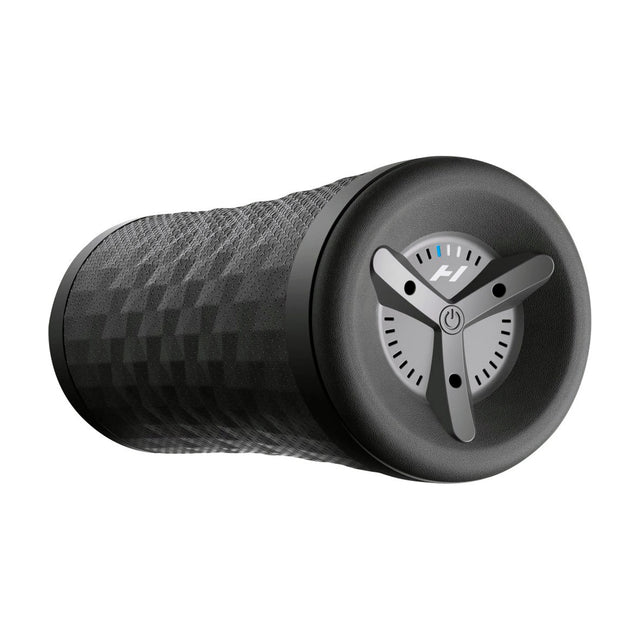 Vibrating foam roller with built in battery pack made by Hyperice