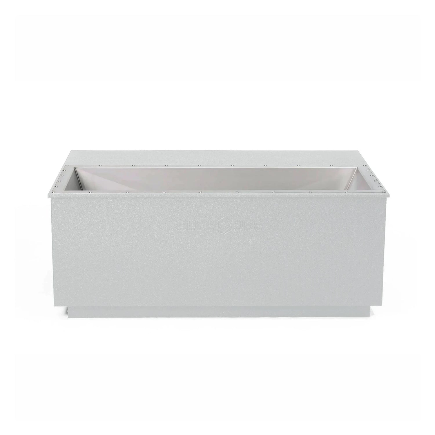 White BlueCube CoreChill 3 Elite Cold Plunge Tub with line-x coating which is commercial grade and handmade in America