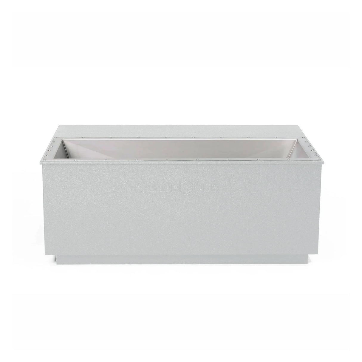 White BlueCube CoreChill 3 Elite Cold Plunge Tub with line-x coating which is commercial grade and handmade in America
