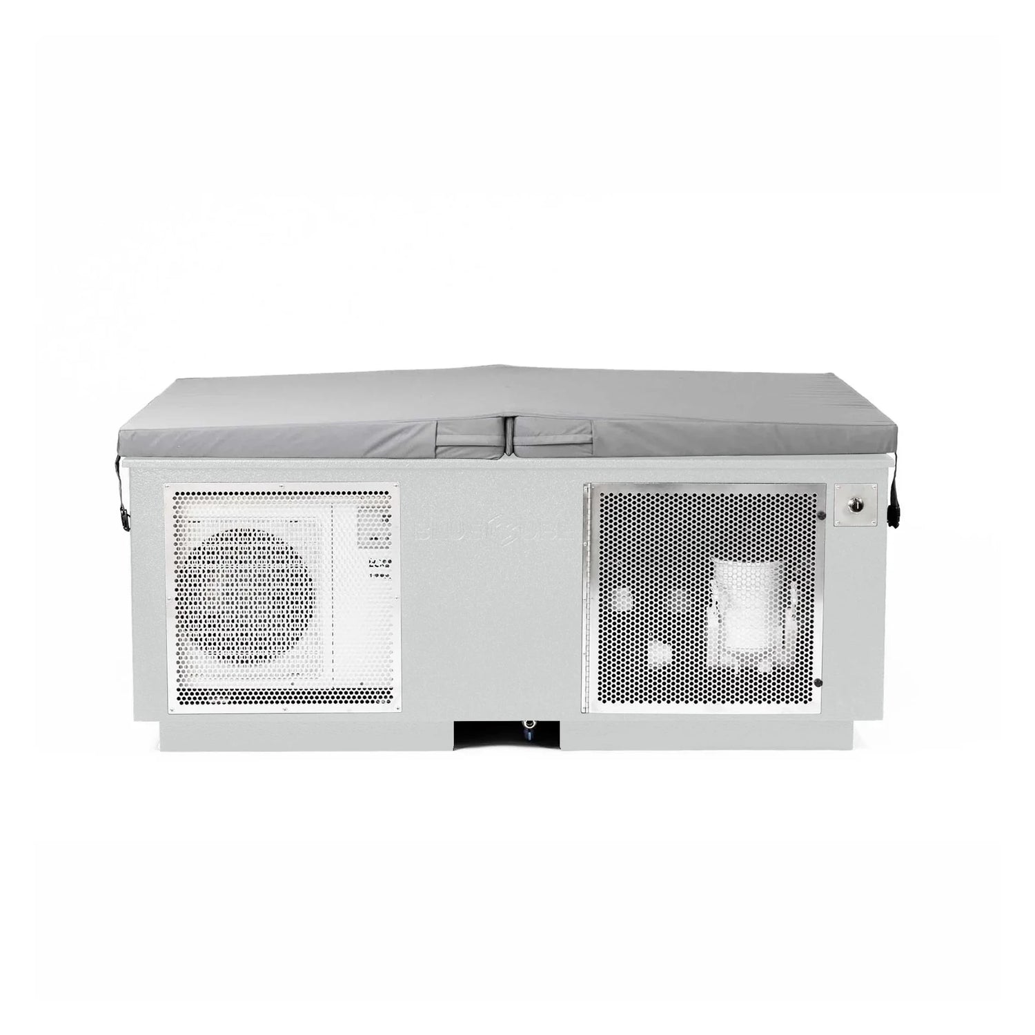 White BlueCube CoreChill 3 Elite Cold Plunge Tub with line-x coating which is commercial grade and handmade in America