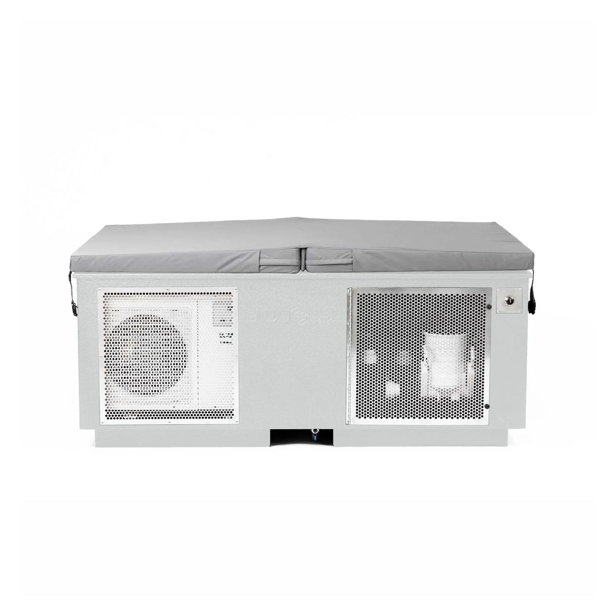 White BlueCube CoreChill 3 Elite Cold Plunge Tub with line-x coating which is commercial grade and handmade in America