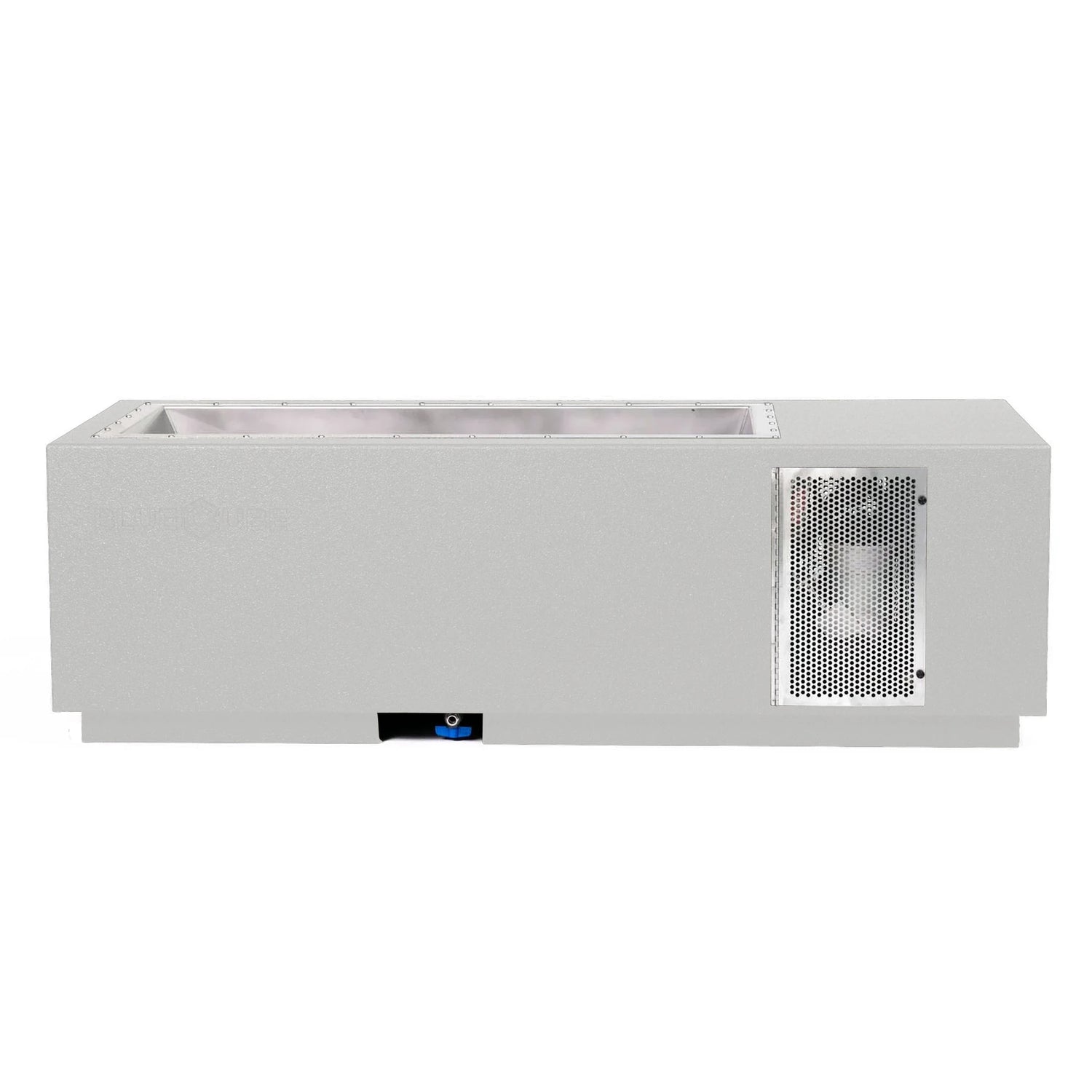 White BlueCube CoreChill 1 Mini Cold Plunge Tub with line-x coating which is commercial grade and handmade in America