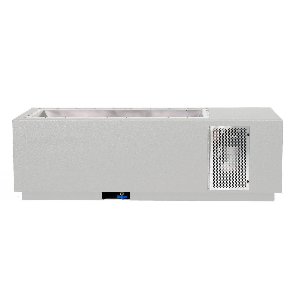 White BlueCube CoreChill 1 Mini Cold Plunge Tub with line-x coating which is commercial grade and handmade in America