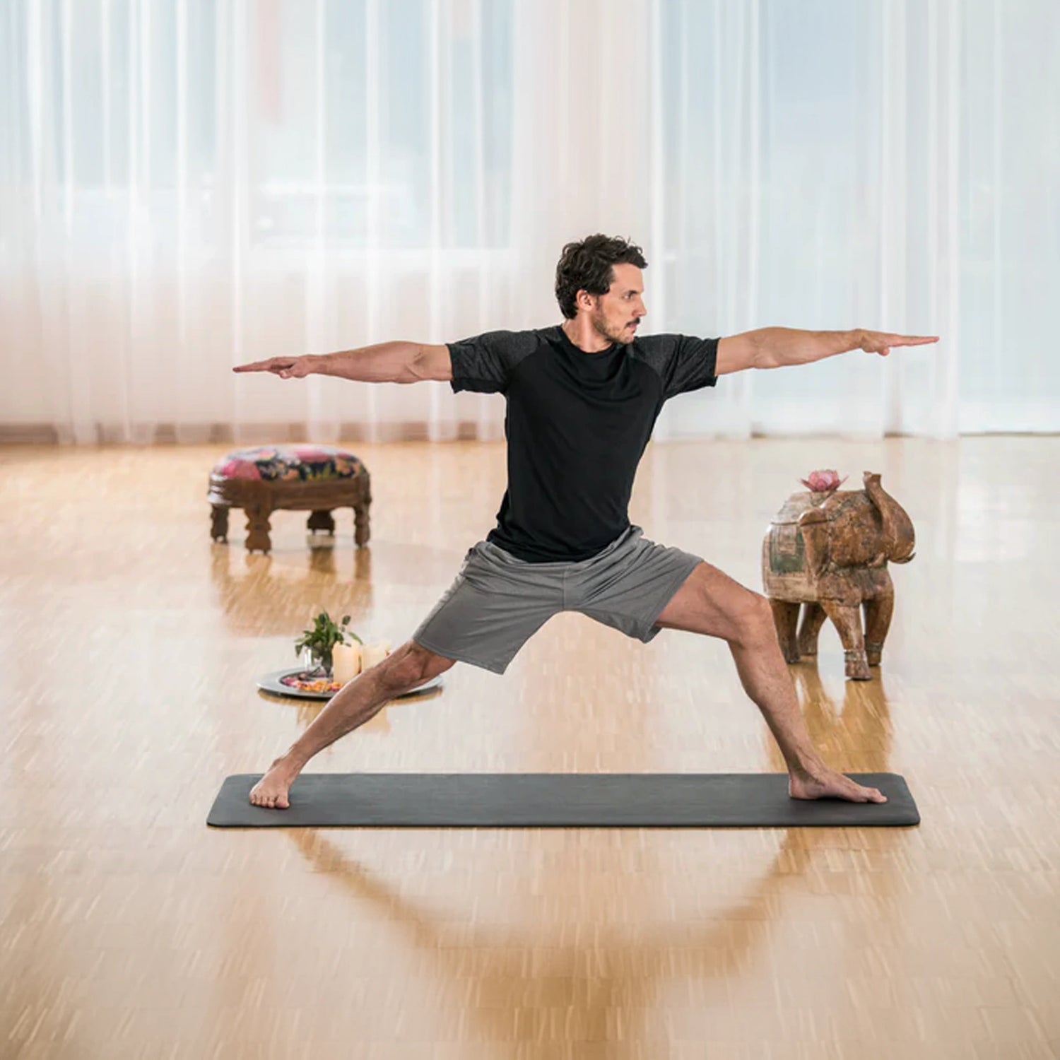 Charcoal commercial caliber yoga mat