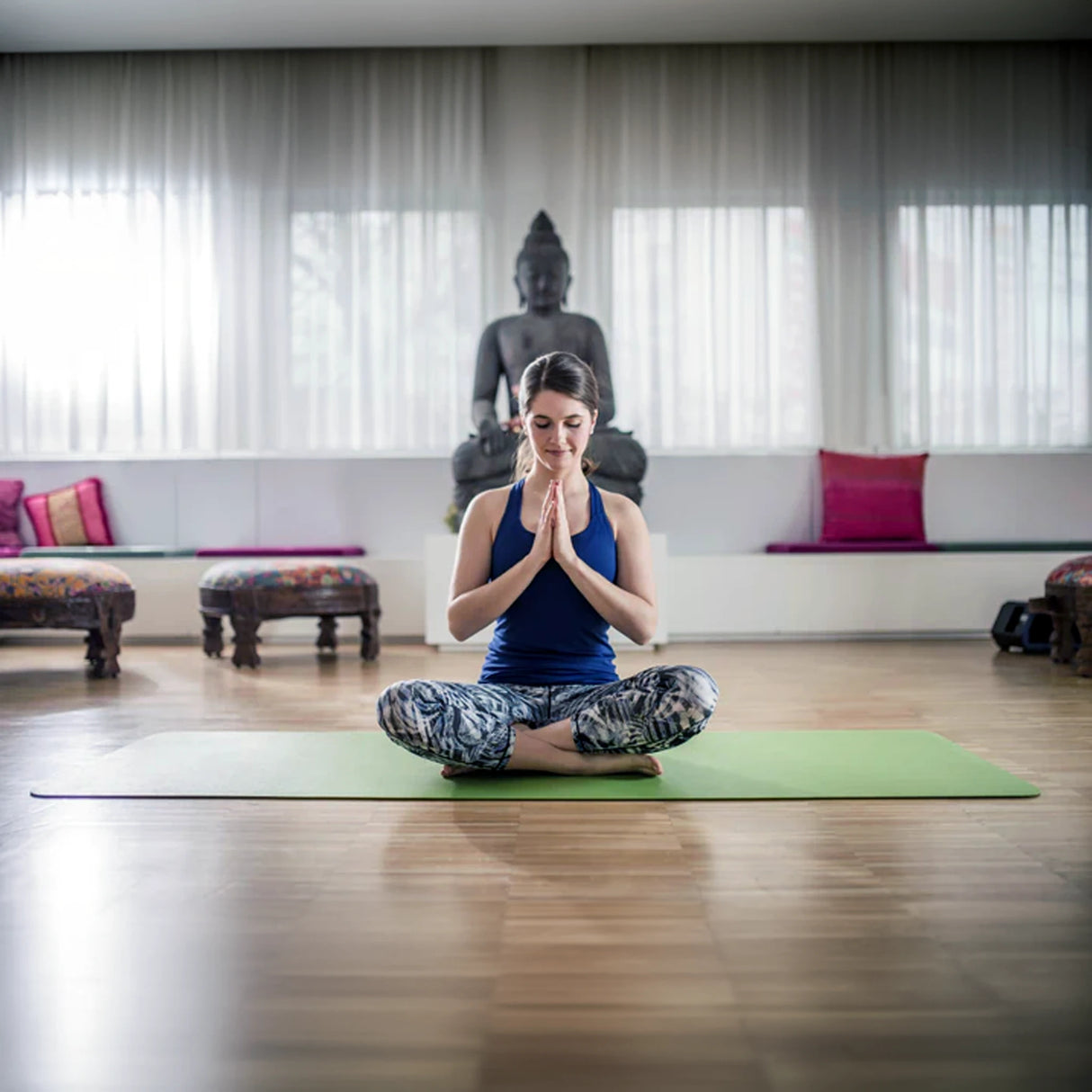Lime green commercial yoga mat