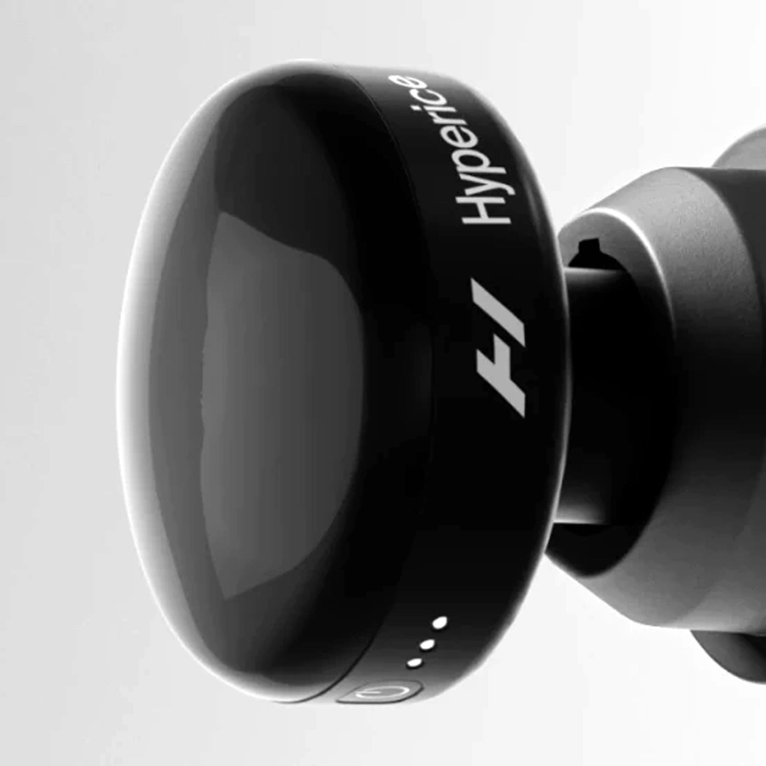 Percussion massage gun heated head attachment made by Hyperice for Hypervolt brand massage guns