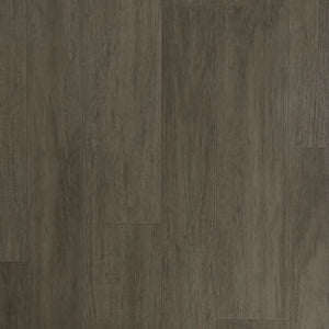 ECORE Balanced Motivate Laminate Roll - 7mm Class 1 Flooring by ECORE Athletic features dark brown, wood-look planks with a matte finish, subtle grain pattern, and smoothly installed surface for a natural, rustic style.