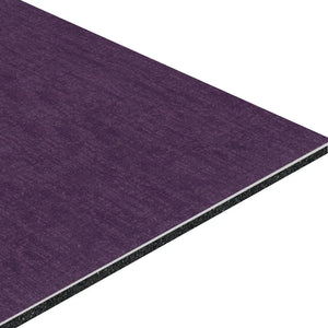 A close-up of the ECORE Athletic ECORE Baller Motivate Laminate Roll - 7mm Class 1 Flooring highlights its layered edges, texture, and thickness against a white background.