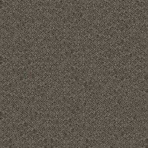 A close-up view of the speckled, textured surface of ECORE Performance Rally Rubber Roll - 14.5mm Flooring by ECORE Athletic, in shades of gray and brown, resembling a granite stone countertop.