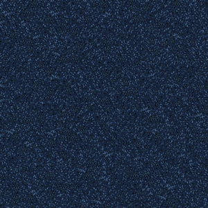 A close-up of ECORE Performance Beast Rubber Roll - 10.5mm Flooring by ECORE Athletic shows a dense, evenly distributed speckled pattern in dark blue shades, resembling an abstract granite or night sky.