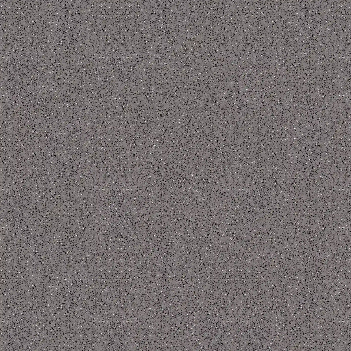 A close-up of ECORE Performance Beast Rubber Roll - 10.5mm Flooring by ECORE Athletic shows a speckled gray surface with small dark, light, and medium gray flecks for a textured, uniform look.