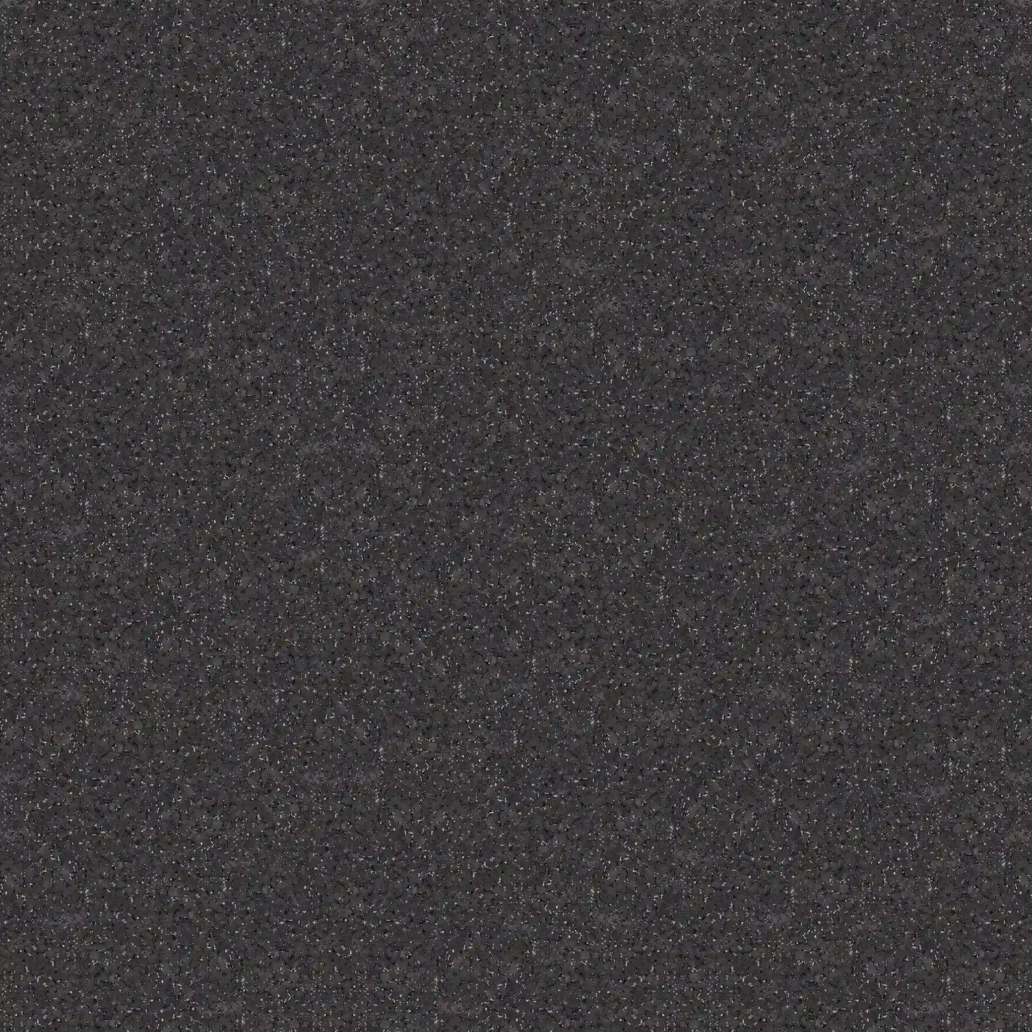 The ECORE Performance Motivate Plus Rubber Roll - 10.5mm Flooring by ECORE Athletic features a dark gray base with scattered tiny white, gray, and colored specks, resembling static noise on a television or monitor screen.