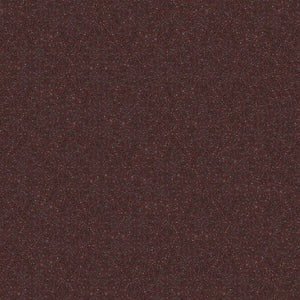 A close-up of ECORE Athletic's ECORE Performance Beast Rubber Roll - 10.5mm Flooring shows a dark, rough textured surface with a reddish-brown base and tiny multicolored speckles, resembling coarse sandpaper.