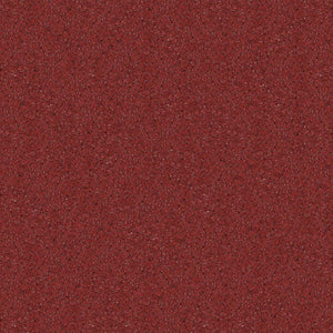A close-up of ECORE Performance Beast Plus Rubber Roll - 14.5mm Flooring by ECORE Athletic shows a red textured surface with small black and white flecks, resembling running track material or coarse rubber flooring.
