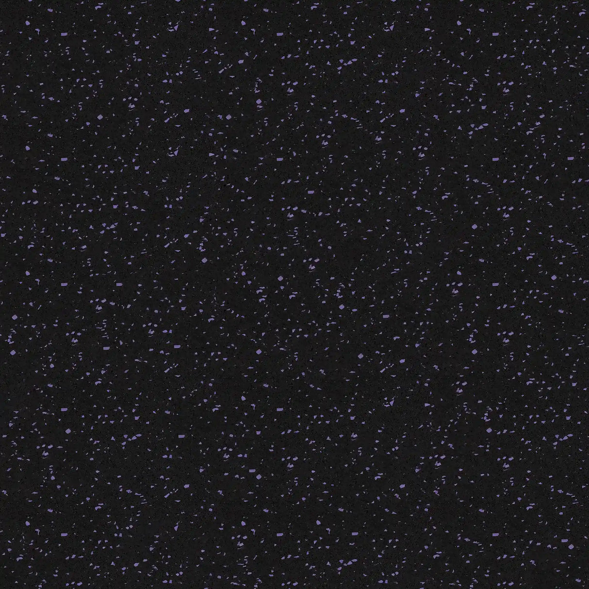 The ECORE Athletic Basic Fit Rubber Roll - 8mm Flooring features a dark background with many small, scattered light purple dots, creating a look similar to a starry night sky.