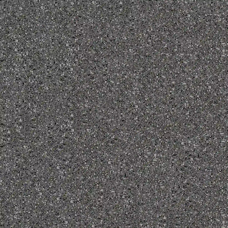 Close-up of ECORE Basic Fit Rubber Roll - 8mm Flooring by ECORE Athletic, featuring a rough gray surface with uniform texture and small, irregular gray and black flecks.