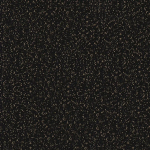 The ECORE Performance Rally Rubber Roll - 14.5mm Flooring by ECORE Athletic features a black surface with small flecks of beige and brown, creating a speckled terrazzo-inspired pattern.