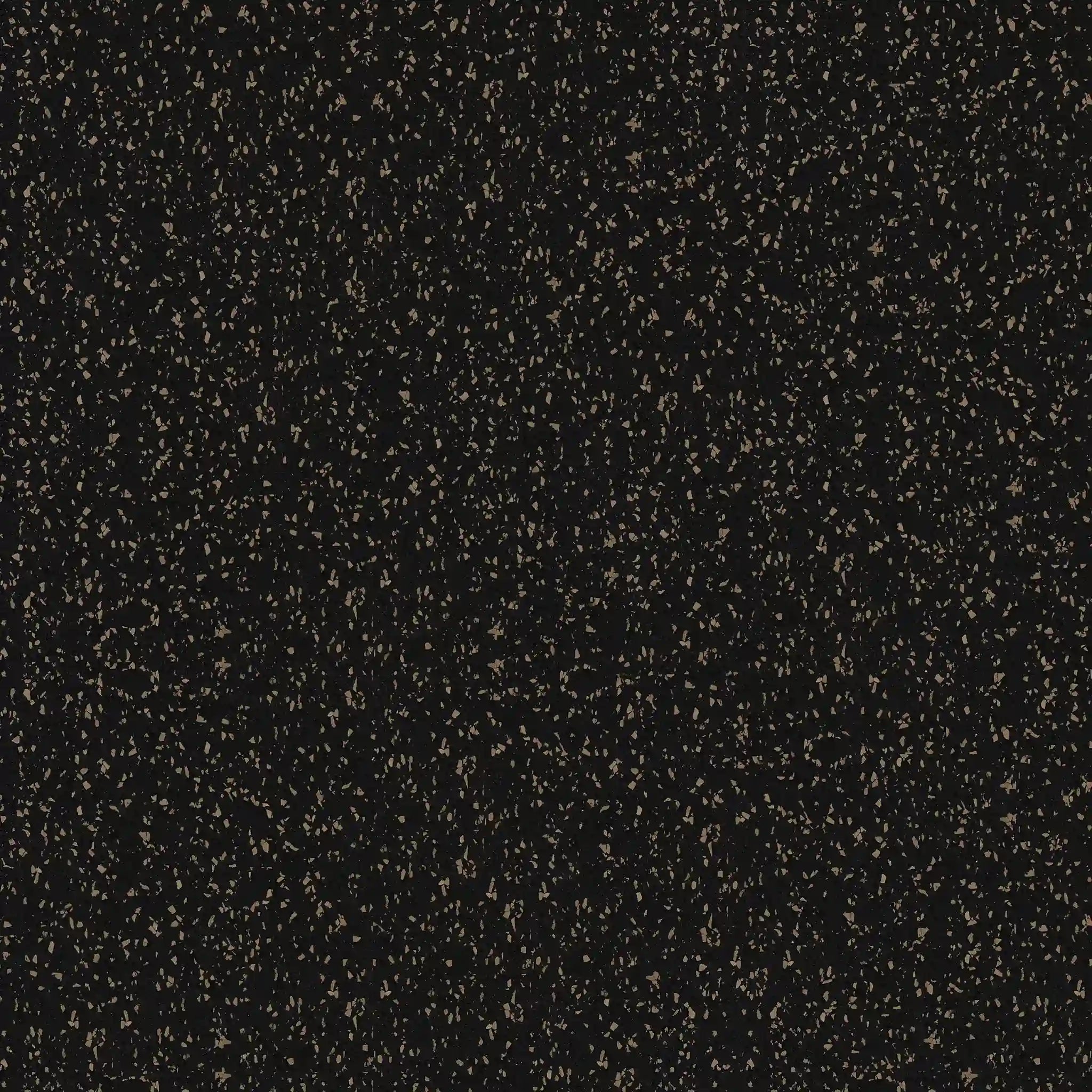 The ECORE Performance Motivate Plus Rubber Roll - 10.5mm Flooring by ECORE Athletic features a black surface with tiny, irregular light brown specks for a unique, starry night-inspired look.