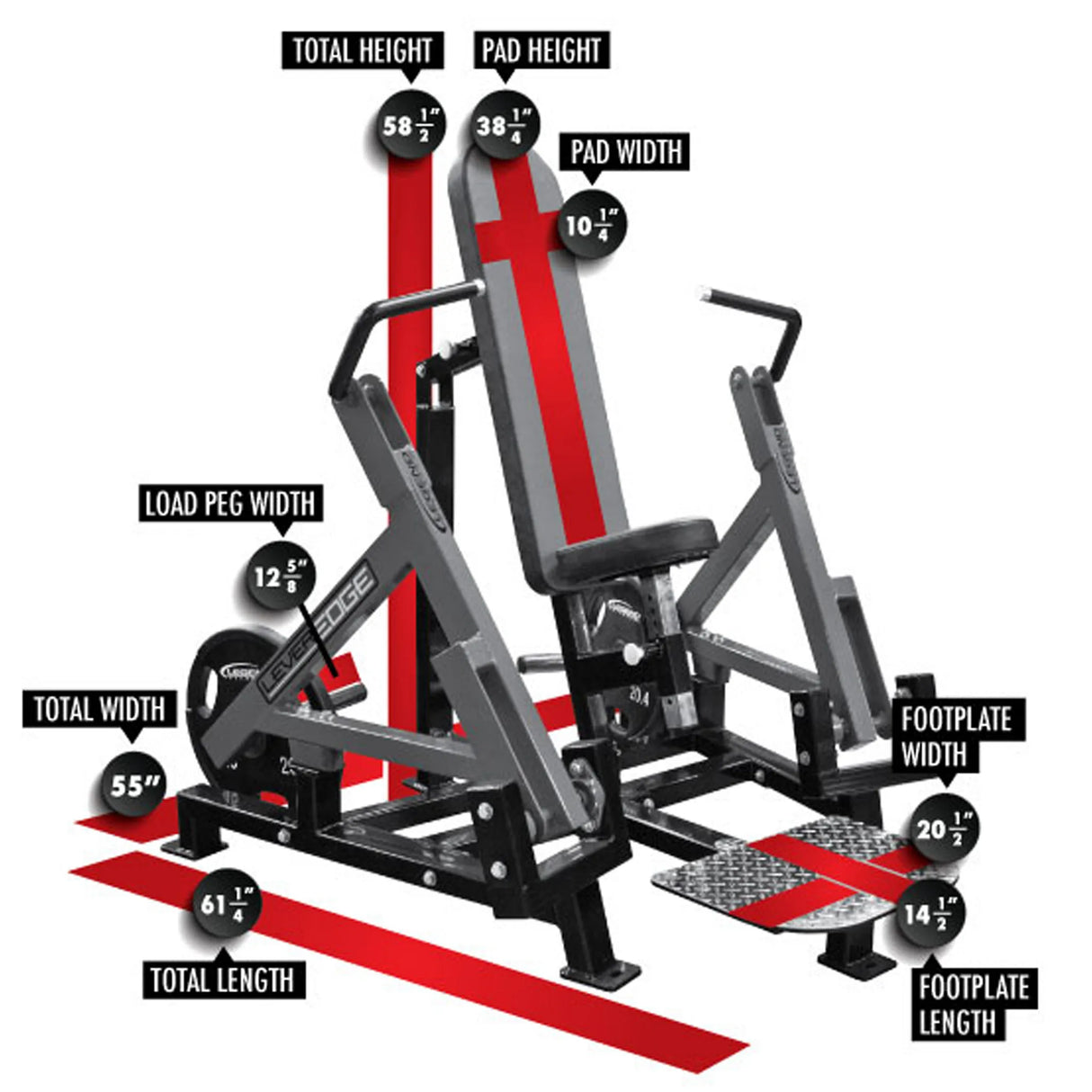 Legend Fitness LeverEDGE 6006 Unilateral Converging Vertical Wide Chest Press