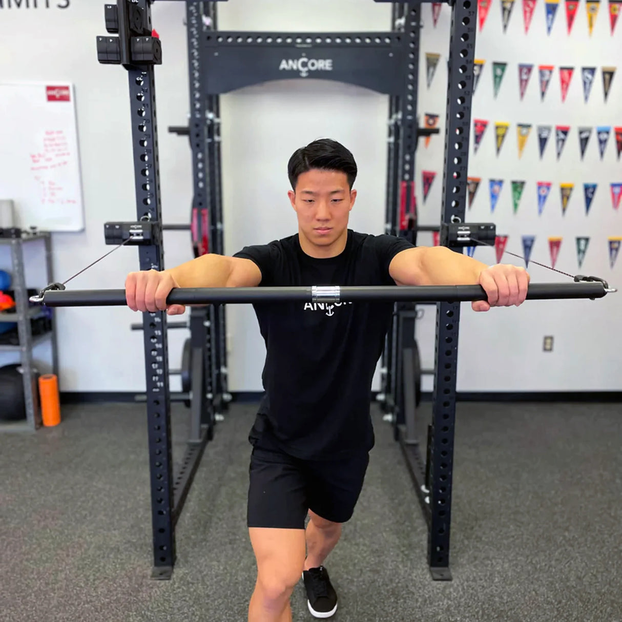 ANCORE adjustable portable cable column straight bar attachment