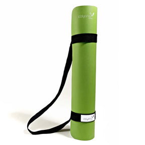 Black cotton yoga mat carry strap