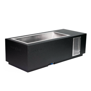 Black BlueCube CoreChill 1 Cold Plunge Tub with line-x coating which is commercial grade and handmade in America