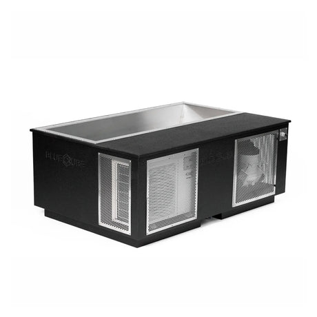 Black BlueCube CoreChill 3 Elite Cold Plunge Tub with line-x coating which is commercial grade and handmade in America
