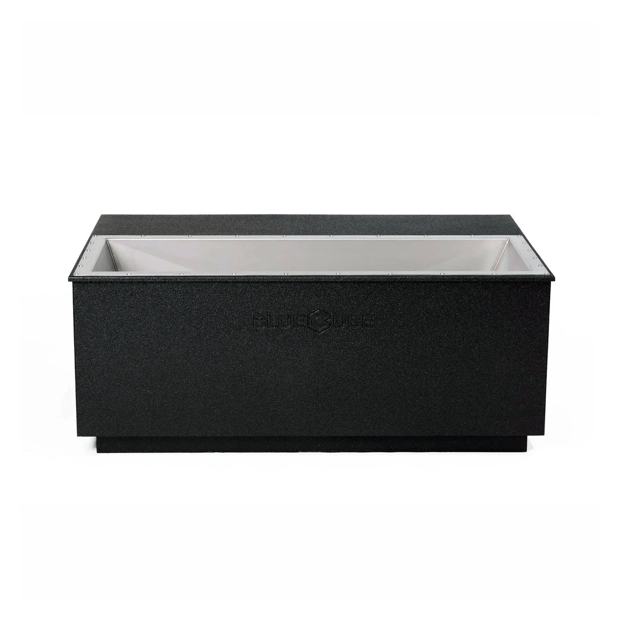 Black BlueCube CoreChill 3 Elite Cold Plunge Tub with line-x coating which is commercial grade and handmade in America