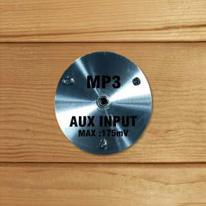 MP3 AUX input port inside a sauna