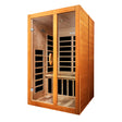 Dynamic Saunas FAR infrared Santiago model sauna built out of Canadian hemlock wood for indoor use with a 2 person capacity