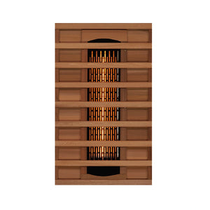 Carbon heat panel inside a sauna
