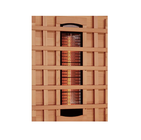 Ceramic heat panel found inside of a wooden sauna