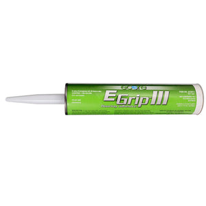 Green tube of E-Grip III adhesive on a white background