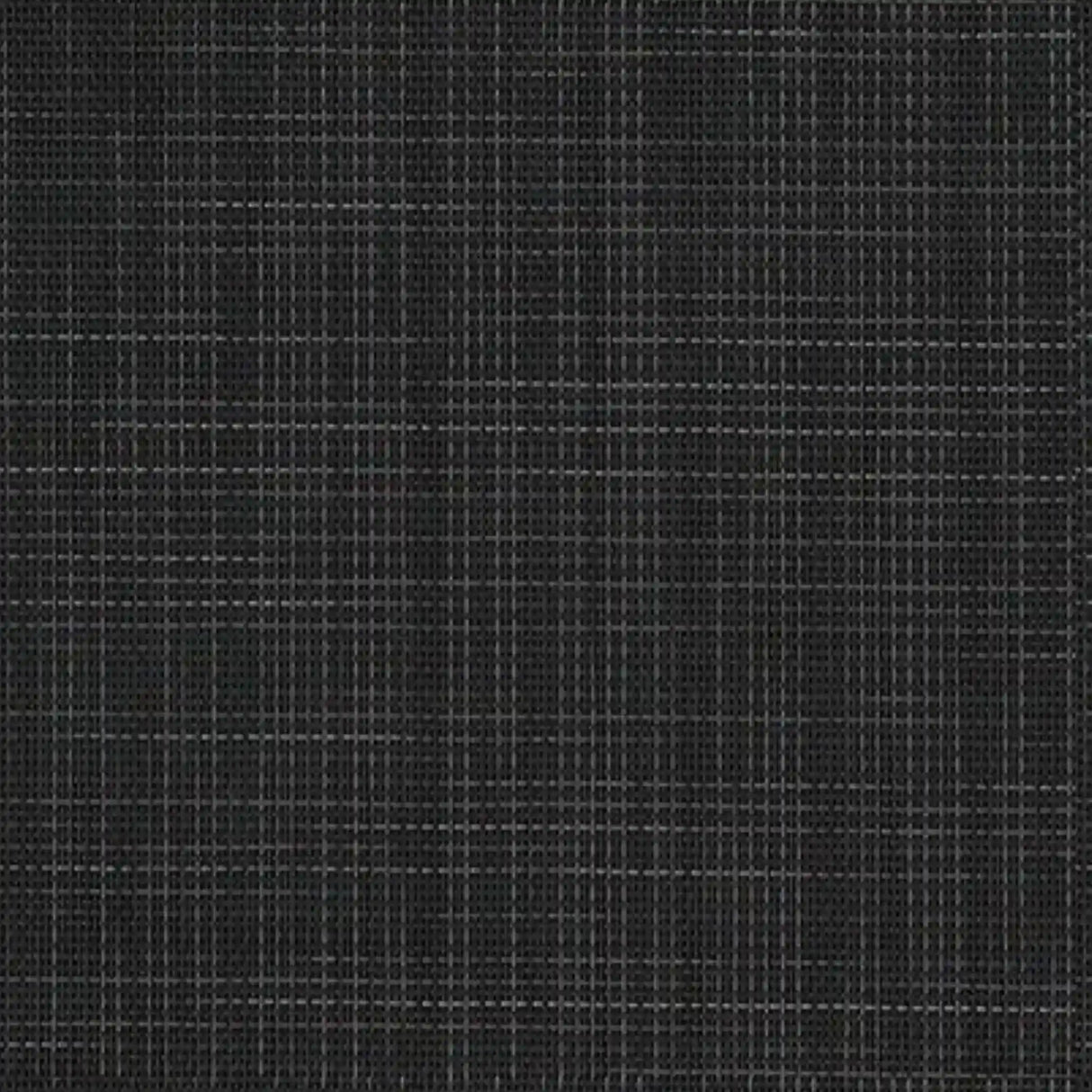 A close-up of ECORE Ebb & Flow Motivate Laminate Roll - 6mm Class 1 Flooring by ECORE Athletic shows textured black fabric with a subtle crisscross pattern in grey, creating a grid-like woven look.