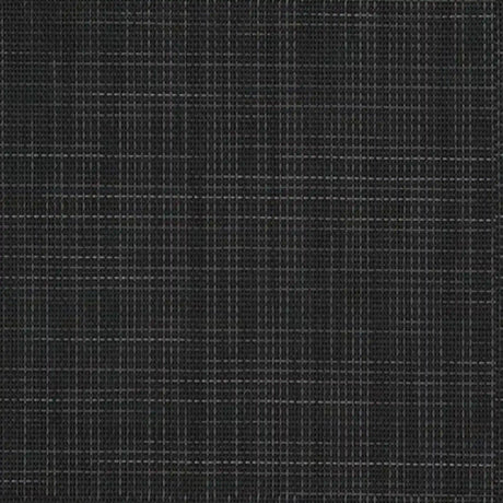 A close-up of ECORE Ebb & Flow Motivate Laminate Roll - 6mm Class 1 Flooring by ECORE Athletic shows textured black fabric with a subtle crisscross pattern in grey, creating a grid-like woven look.