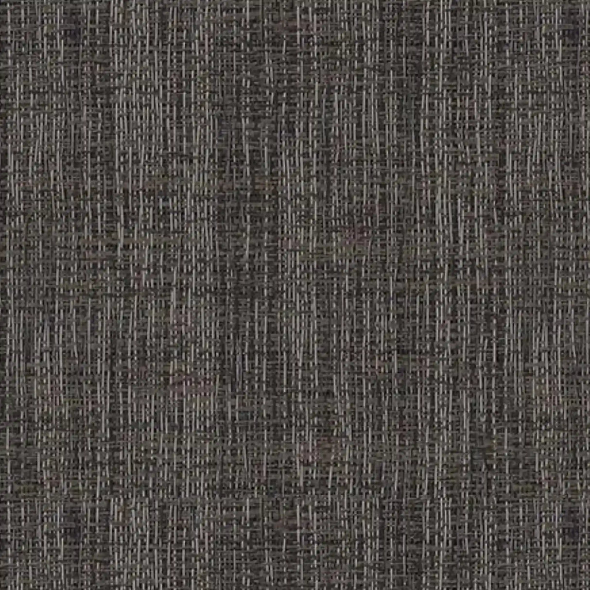 The ECORE Ebb & Flow Motivate Laminate Roll by ECORE Athletic features a dark woven texture with a subtle, irregular plaid effect created by intersecting light and dark threads, giving it a muted, upholstery-like appearance ideal for Class 1 flooring.