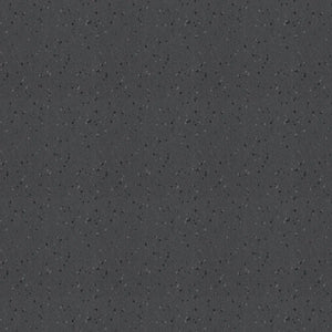 The ECORE HydroGrip Motivate Laminate Roll - 7mm Class 1 Flooring by ECORE Athletic features a dark gray, speckled textured surface with small black and light gray dots, giving it a stone or granite countertop appearance.