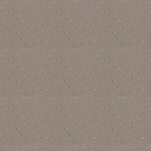 A close-up of ECORE Athletic’s ECORE HydroGrip Motivate Laminate Roll - 7mm Class 1 Flooring, featuring a light brown, speckled surface with beige, white, and dark brown dots for a textured, grainy look.