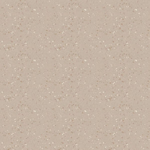 ECORE Athletic's HydroGrip Motivate Laminate Roll - 7mm Class 1 Flooring features a beige surface with an even speckled pattern of light brown and off-white dots.