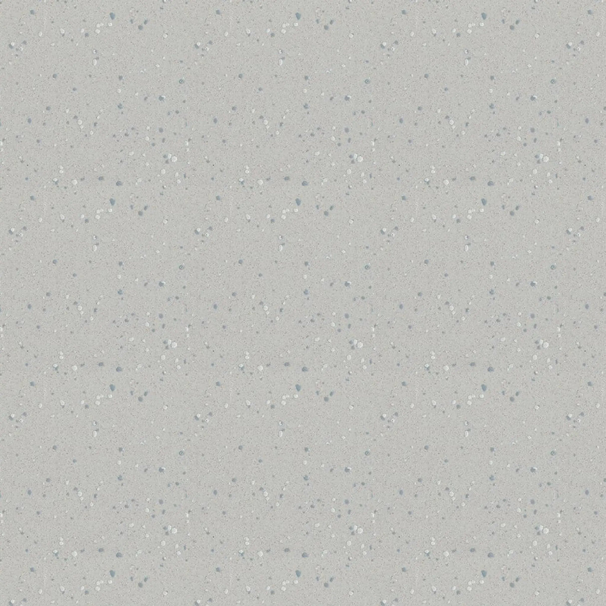 The ECORE Athletic HydroGrip Motivate Laminate Roll - 7mm Class 1 Flooring features a gray terrazzo-style surface with small, irregular white and light blue flecks for a textured, speckled appearance.