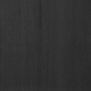 The ECORE Moxie Beast Laminate Roll 10.5mm Flooring by ECORE Athletic features a dark, smooth matte surface with subtle grain patterns in deep charcoal or black, resembling stained wood and free of distinct markings.