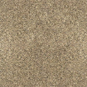A close-up of ECORE PlayGuard Rubber Tile 2.5" Playground Flooring by ECORE Athletic shows its speckled, textured surface in shades of beige, brown, and black.